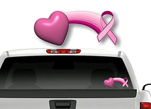 Cancer Rainbow of Love and Hope Ribbon Decal Breast Prostate Ovarian Cervical Cancer Vinyl Vehicle Sticker -Street Legal Decals