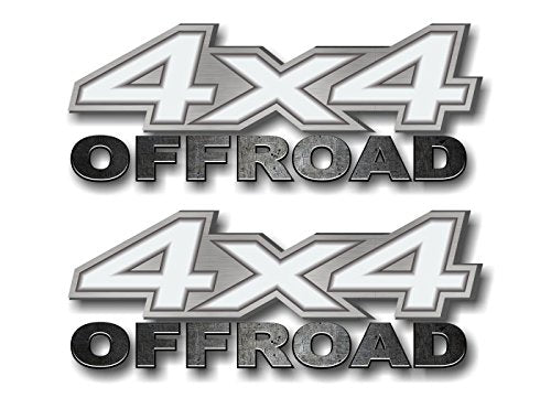 (2) 4x4 Offroad Brushed Print Effect 13" Decals-Street Legal Decals