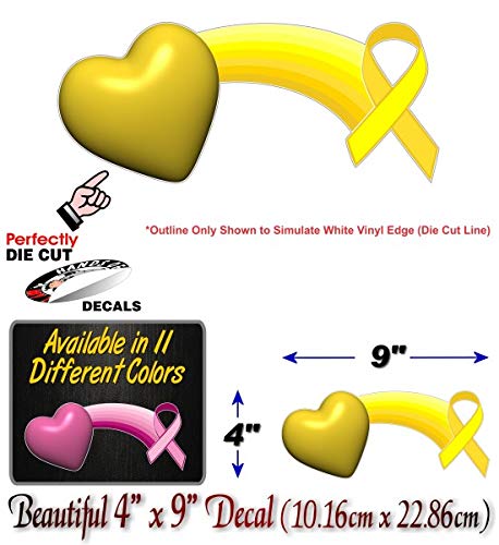 Cancer Rainbow of Love and Hope Ribbon Decal Breast Prostate Ovarian Cervical Cancer Vinyl Vehicle Sticker -Street Legal Decals