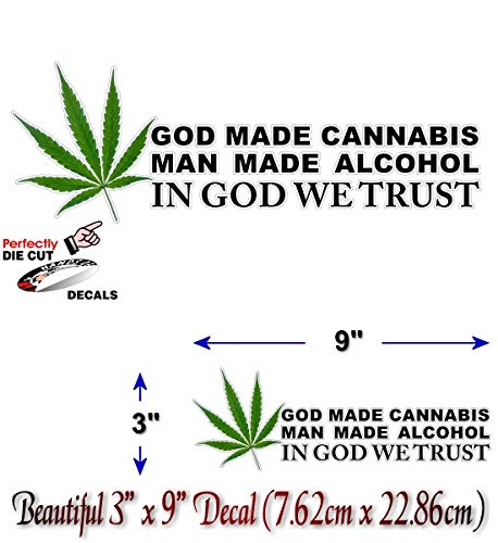 God Made Cannabis 9" Decal-Street Legal Decals