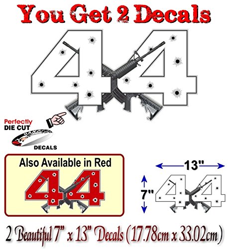 2- 4x4 Assault Vinyl 13" Decals for Truck Box Stickers (Red) -Street Legal Decals