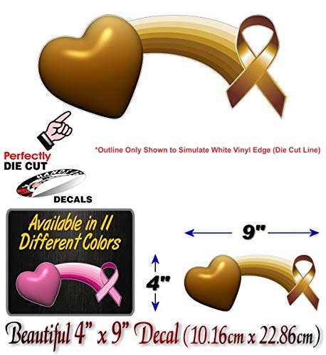 Cancer Rainbow of Love and Hope Ribbon Decal Breast Prostate Ovarian Cervical Cancer Vinyl Vehicle Sticker -Street Legal Decals