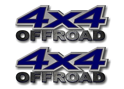 (2) 4x4 Offroad Brushed Print Effect 13" Decals-Street Legal Decals