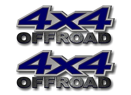(2) 4x4 Offroad Brushed Print Effect 13" Decals-Street Legal Decals