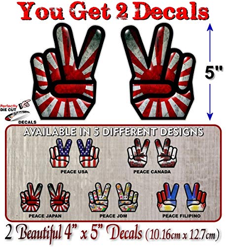 (2) Peace USA 5" Decals-Street Legal Decals