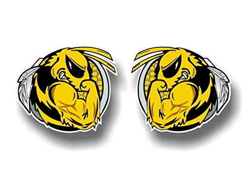 (2) Fighting Bee 5" Decals-Street Legal Decals