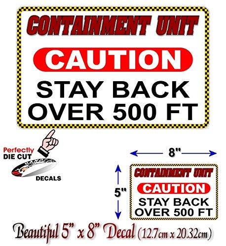 Caution Containment Unit 8" Decal-Street Legal Decals