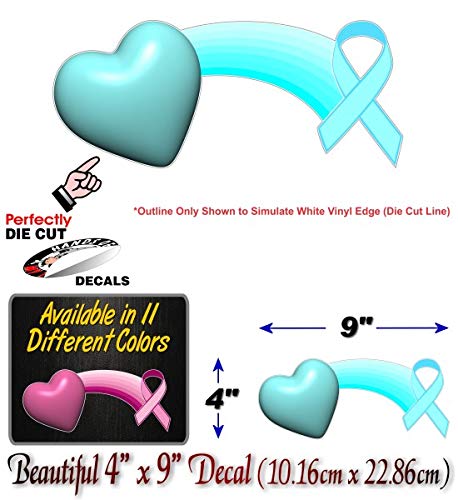Cancer Rainbow of Love and Hope Ribbon Decal Breast Prostate Ovarian Cervical Cancer Vinyl Vehicle Sticker -Street Legal Decals