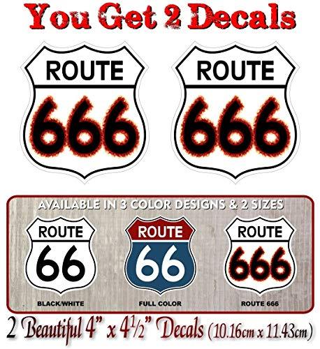 Route 666 Devilish Parody Highway Marker Decals-Street Legal Decals