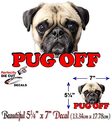 Pug Off 7" Decal-Street Legal Decals