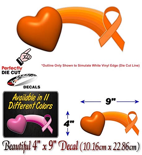 Cancer Rainbow of Love and Hope Ribbon Decal Breast Prostate Ovarian Cervical Cancer Vinyl Vehicle Sticker -Street Legal Decals