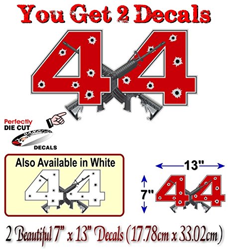 2- 4x4 Assault Vinyl 13" Decals for Truck Box Stickers (Red) -Street Legal Decals