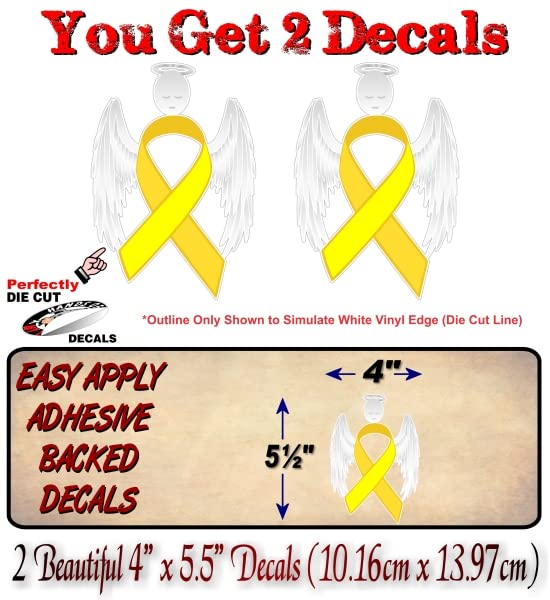 2 Cancer Angel Pink Ribbon Decals Breast Cancer Loss Never Forget Peace Love Vinyl Vehicle Stickers -Street Legal Decals
