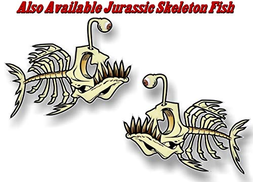 Skeleton Fish Vinyl Sticker Decals for Fishing Tacklebox Lures Crankbait Reels Decal Stickers -Street Legal Decals