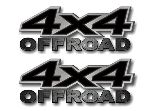 (2) 4x4 Offroad Brushed Print Effect 13" Decals-Street Legal Decals