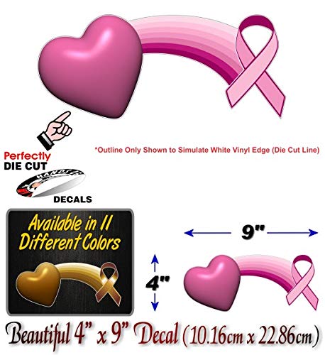 Cancer Rainbow of Love and Hope Ribbon Decal Breast Prostate Ovarian Cervical Cancer Vinyl Vehicle Sticker -Street Legal Decals