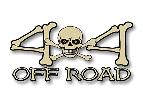 (2) 4x4 Offroad Skull with Cross Bones 13'' Decals-Street Legal Decals