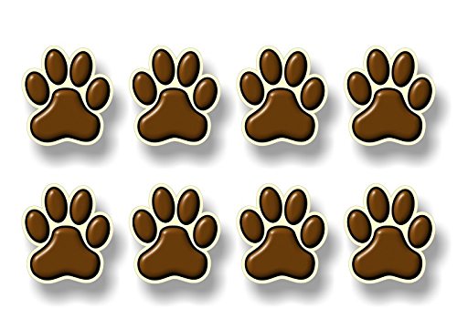 (8) Paw Prints 2" Decals-Street Legal Decals