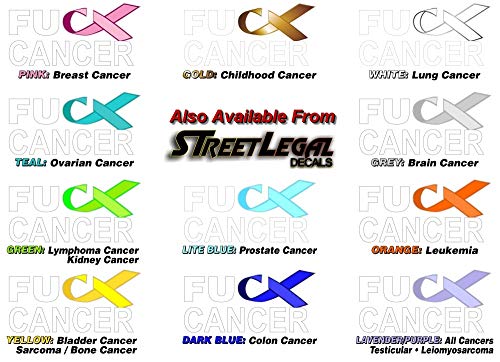 FU Cancer Ribbon 8" Decal-Street Legal Decals