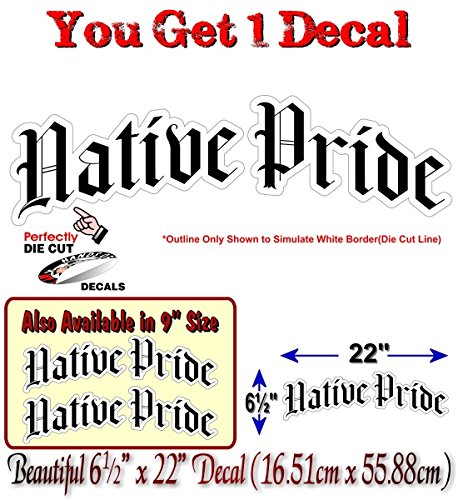 Native Pride with Gothic Lettering Decal-Street Legal Decals