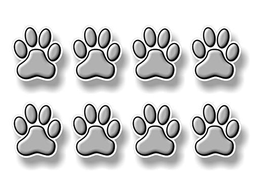 (8) Paw Prints 2" Decals-Street Legal Decals