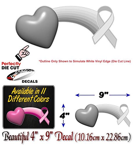 Cancer Rainbow of Love and Hope Ribbon Decal Breast Prostate Ovarian Cervical Cancer Vinyl Vehicle Sticker -Street Legal Decals