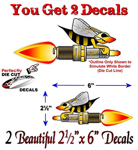 (2) Fire Plug Bee Decals-Street Legal Decals
