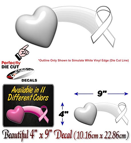 Cancer Rainbow of Love and Hope Ribbon Decal Breast Prostate Ovarian Cervical Cancer Vinyl Vehicle Sticker -Street Legal Decals