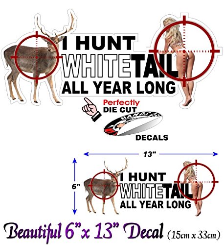 I Hunt White Tail 13" Decal-Street Legal Decals