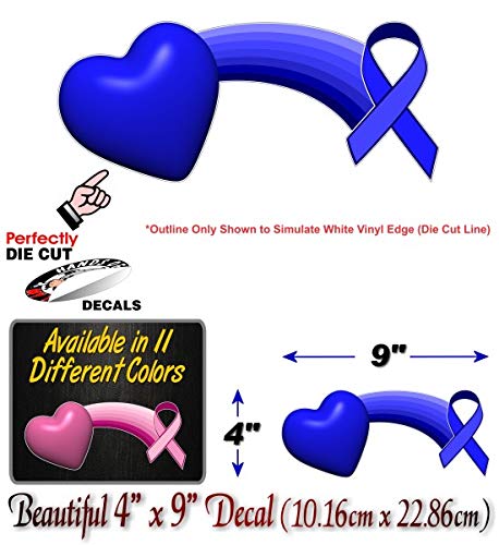 Cancer Rainbow of Love and Hope Ribbon Decal Breast Prostate Ovarian Cervical Cancer Vinyl Vehicle Sticker -Street Legal Decals