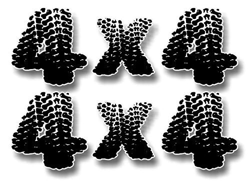 (2) 4x4 Tire Trax Vinyl 12.75" Decals-Street Legal Decals