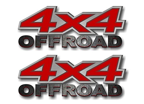 (2) 4x4 Offroad Brushed Print Effect 13" Decals-Street Legal Decals