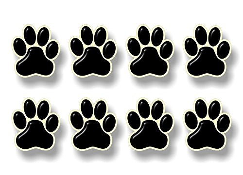 (8) Paw Prints 2" Decals-Street Legal Decals