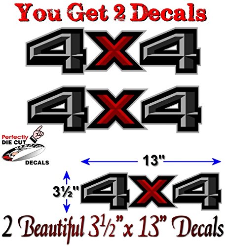 (2) 4x4 Beveled Print 13" Decals-Street Legal Decals