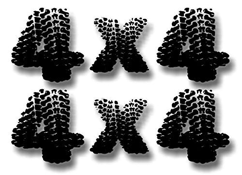 (2) 4x4 Tire Trax Vinyl 12.75" Decals-Street Legal Decals