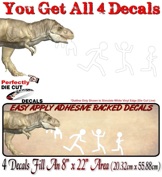 T Rex Ate Your Stick Family 8"x 22" Vinyl Sticker Decals Monster TRex Dinosaur Tyrannosaurus Rex Decal Stickers -Street Legal Decals