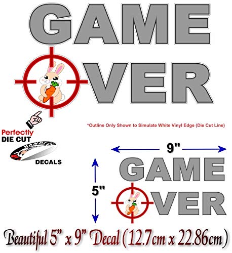 Game Over Rabbit 9" Decal-Street Legal Decals