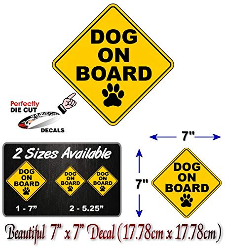 (2) Dog on Board 5.25" Decal-Street Legal Decals