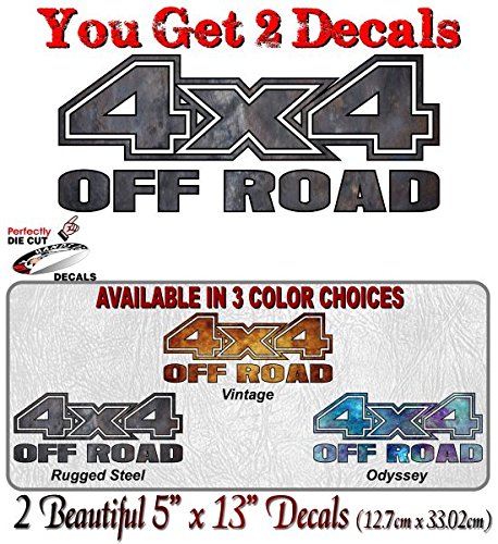 (2) 4x4 Offroad Vinyl 13" Decals-Street Legal Decals