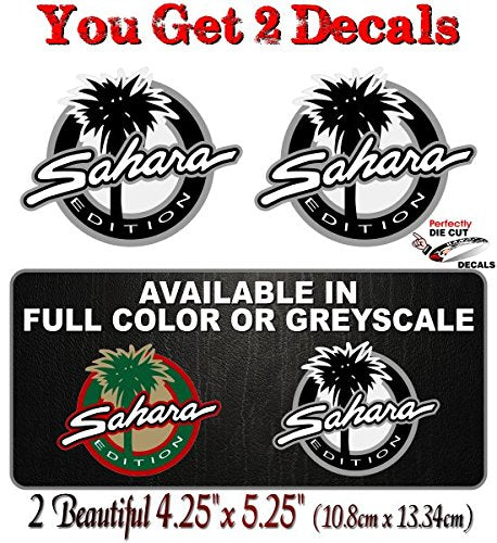 (2) Sahara Edition Greyscale V1 5.25" Decals-Street Legal Decals