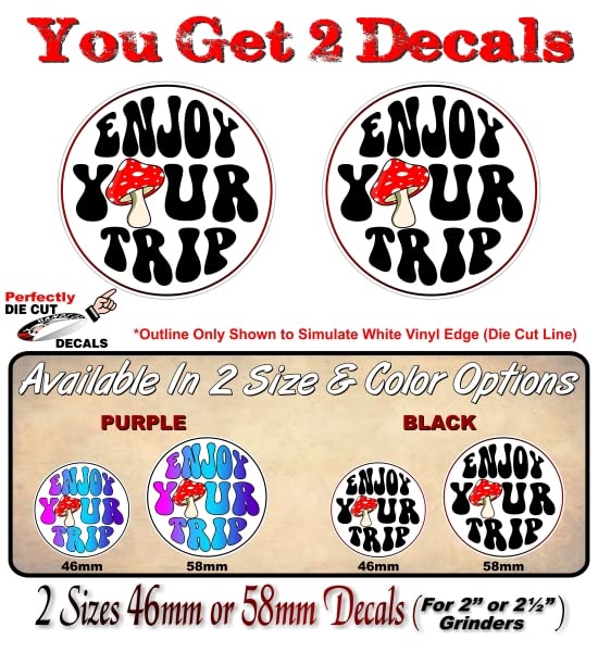 2 Enjoy Your Trip Vinyl Decals for Grinder Pickup Highboy Offroad Truck 4x4 Off Road Vinyl Stickers -Street Legal Decals