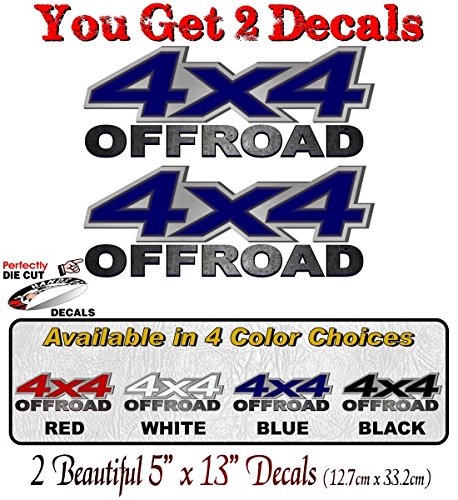 (2) 4x4 Offroad Brushed Print Effect 13" Decals-Street Legal Decals