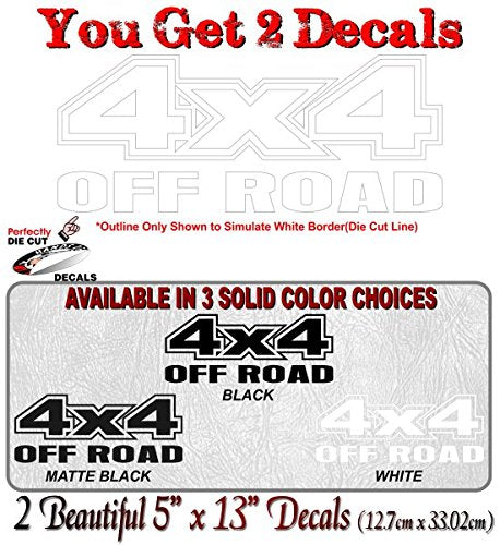 (2) 4x4 Offroad Vinyl 13" Decals-Street Legal Decals