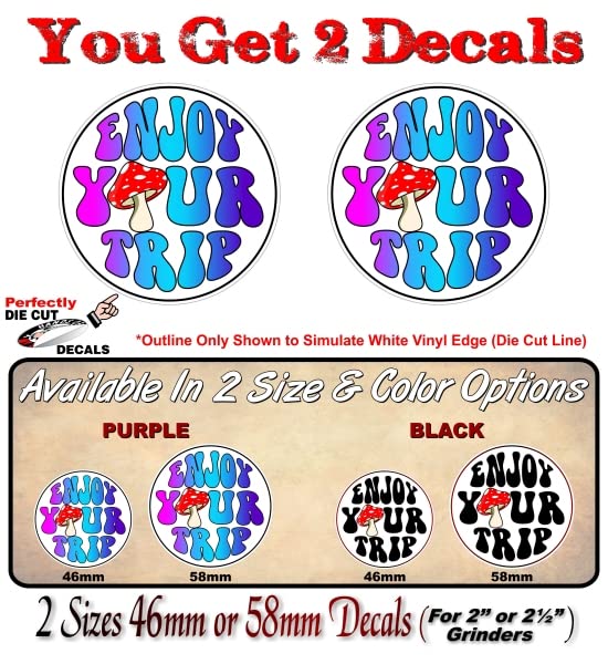 2 Enjoy Your Trip Vinyl Decals for Grinder Pickup Highboy Offroad Truck 4x4 Off Road Vinyl Stickers -Street Legal Decals