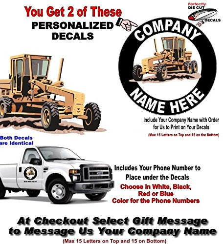 Personalized Motor Road Grader Decals-Street Legal Decals