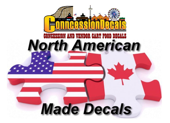 ICE Cold Bottled Water Decal Concession Trailer -Street Legal Decals