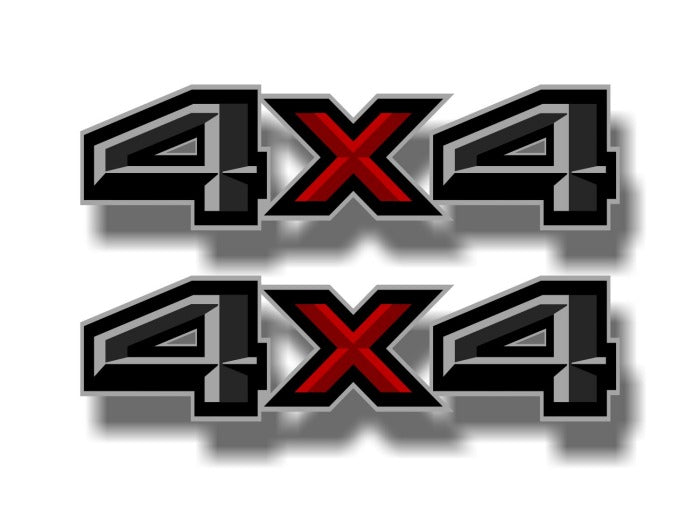 (2) 4x4 Beveled Print 13" Decals -Street Legal Decals