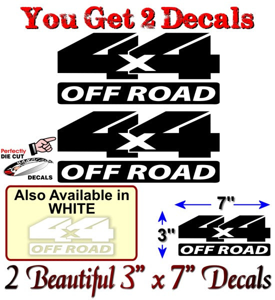 (2) 4x4 Offroad 7" Decals -Street Legal Decals
