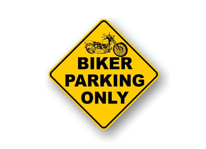 (2) Biker Parking Only 5.25" Decals -Street Legal Decals
