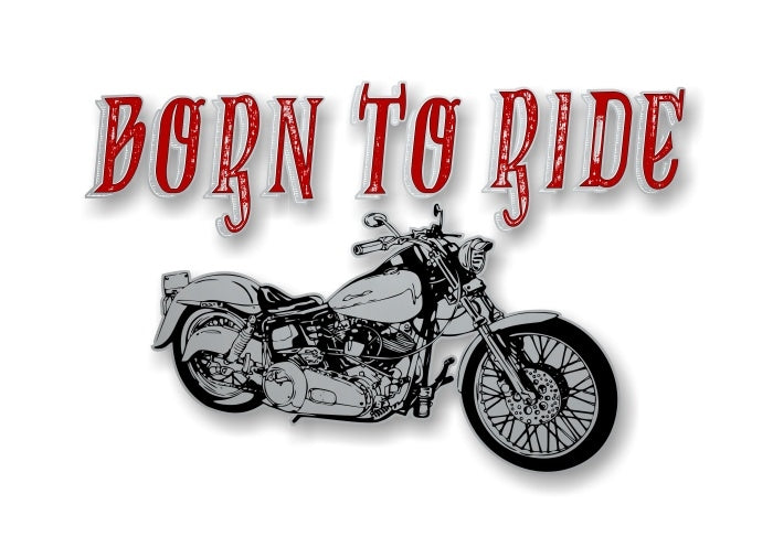 Born to Ride 8" Motorcycle Decal -Street Legal Decals